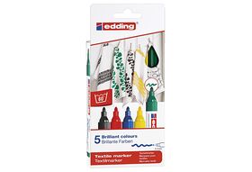 edding Textilmarker basic colour 5erP 5er Set