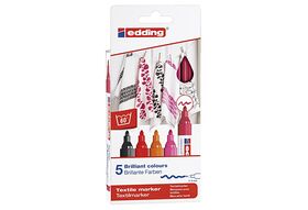 edding Textilmarker warm colour 5er P 5er Set