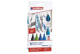 edding Textilmarker cool colour 5er P 5er Set