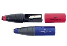 Faber Castell Radierer-Spitzer Kombi, rot/bl