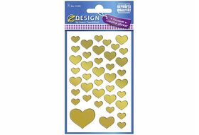 AVERY ZWECKFORM Sticker Gold-Herzen 53282