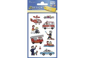 AVERY ZWECKFORM KID Sticker Feuerwehr/Polizei