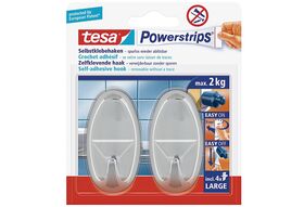 TESA Powerstrips large oval chrom 2er Pack