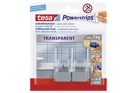 TESA Tesa Powerstrips Haken chrom L 2er Pack