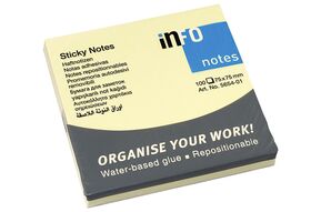 Info Notes 75x75mm 100 BL gelb