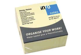 Info Notes 75x75mm 400 BL gelb