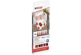 edding Porzellan-Pinselstift rot 6st 6er-Set