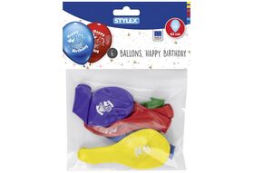 Luftballons 'Happy Birthday' 6er Beutel 6er Beutel