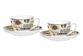 RITZENHOFF & BREKER Cappuccino 'Crema' 4er Satz 2x Cappuccinotassen, 2x Cappuccinountere