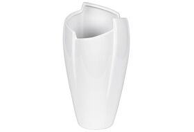 Vase Keramik 13,5x13,5x27cm weiß glasiert