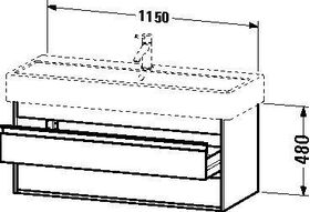 Duravit Waschtischunterbau KETHO 440x1150x410mm basalt matt