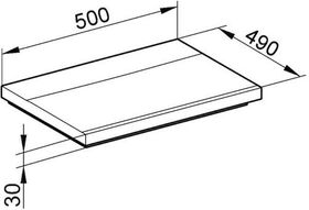 Keuco Mineralguss-WT ROYAL REFLEX o HL-Boh we alpin 500x30x350mm