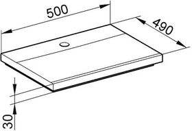 Keuco Mineralguss-WT ROYAL REFLEX 500x30x350mm we alpin m 1L-Boh