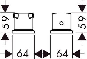 2-Loch Wannenrandarmatur AXOR CITTERIO E DN 15, mit Thermostat chrom