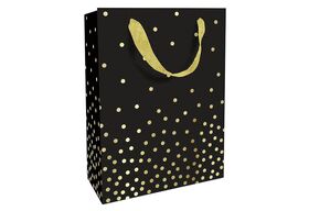 BRAUN + COMPANY  Tasche Dots 26x36x13cm schwarz - 8 VPE