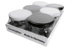 deti Einmachgläser 6-er Tray farblich sortiert 6 Gläser