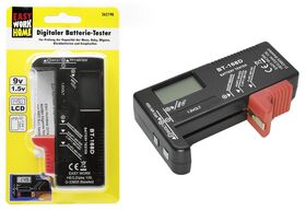 EASY WORK Batterietester Testbatterien in voller Größe: C, AA, AAA, D, N, 9V und 1,55V Knopfzelle