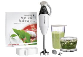 ESGE Zauberstab M 160 G Gourmet Schlagscheibe, Zerkleinerer, Mixbecher, Wandhalter, Rezeptanleitung, großes ESGE-Zauberstab Kochbuch