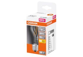 OSRAM LED Birnenlampe A40 4W klar E27