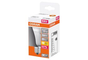 OSRAM LED Birnenlampe 10,5W E27 matt dim