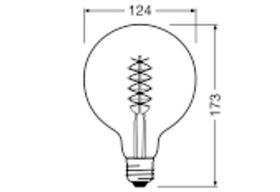 OSRAM LED Filament Globe125 7,8W 360lm E27 1.800K smoky