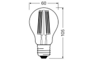 OSRAM LED Filament Birne ULTRA EFF. E27 7,2W 1.521lm 3.000K  klar