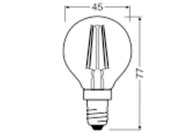 OSRAM LED Filament Tropfen E14 4W 470lm 2.700K klar