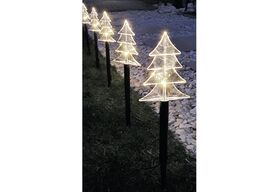 F-H-S LED Leuchtstäbe 'Tannenbaum' 5er Set 5 Erdspieße