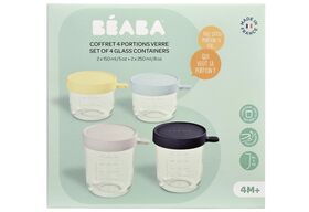 BEABA Portionsbehälter 4er Set 2 x 150 ml, 2 x 250 ml