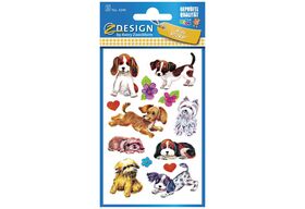 AVERY ZWECKFORM KID Papier Sticker Hunde 3Bg