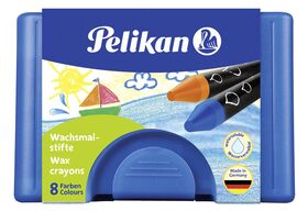 PELIKAN Wachsmalst.8erBox blau vermalb 8er Etui