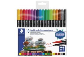 STAEDTLER Fasermaler D.J.twin tip 18er 18er Karton