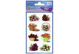 AVERY ZWECKFORM Deko Sticker 'Blumenstrauß' 54485 16 Papieraufkleber, 2 Bögen