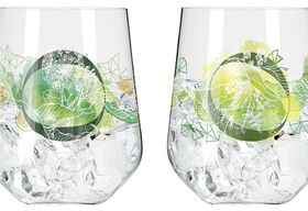 RC RITZENHOFF CRISTAL Gintumbler 'Botanic Lights' #1, #2 2er Set 2 x Gintumbler