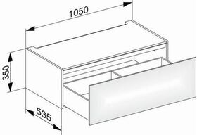 Keuco Unterbauschrank EDITION 11 1050x350x535mm m LED-I-Bel trü