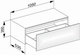 Keuco Sideboard EDITION 11 1050x350x535mm m LED-Innenbel. we hgl A