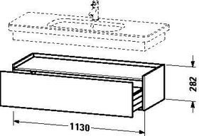 Duravit Unterschrank DURASTYLE 448x1130x282mm pine silver/basalt matt