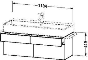 Duravit Waschtischunterbau VERO AIR 440x1184x431mm basalt matt