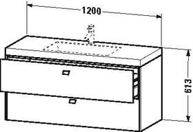 Duravit Waschtischunterbau BRIOSO 613x1200x480mm WT Vero Air o HL bas ma