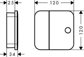 Abstellventil AXOR ONE DN 15, Unterputz mattweiß