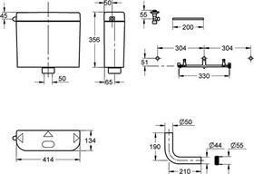 Grohe WC-Spülkasten 6-9 l einstb Aufputz we