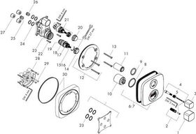 HG Fertigmontageset ECOSTAT E f UP-Thermostat 2 Verbraucher chrom