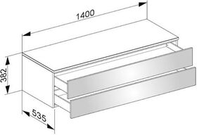 Keuco Sideboard EDITION 400 Hö j 180mm 1400x382x535mm trü klar