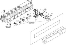 Grundkörper AXOR für Thermostatmodul Select 3 Verbraucher