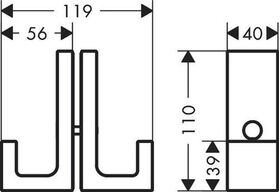 Duschtürgriff AXOR UNIVERSAL chrom