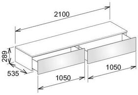 Keuco Sideboard EDITION 400 Fr-Hö je 270mm 2100x289x535mm ant