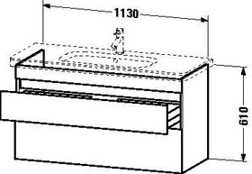 Duravit Waschtischunterbau DURASTYLE 448x1130x610mm weiß hochglanz