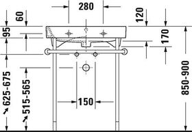 Duravit Möbelwaschtisch HAPPY D.2 m ÜL HLB 650x505mm 3 Hahnlöcher weiß