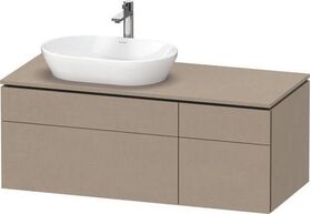 Duravit Waschtischunterbau L-CUBE 1220x482x550mm we hgl ES Ahorn links