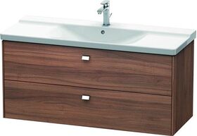 Duravit Waschtischunterbau BRIOSO Griffe chr 561x1220x479mm nussbaum natur